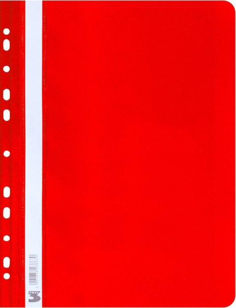 Tres Skoroszyt sztywny zawieszany czerwony A4 czerwony PVC PCW 160mic. 150g Tres (SKWA4/CZER)