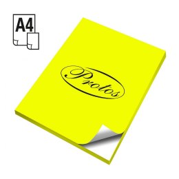 Protos Etykieta samoprzylepna fluo A4 żółty fluorescencyjny [mm:] 210x297 Protos