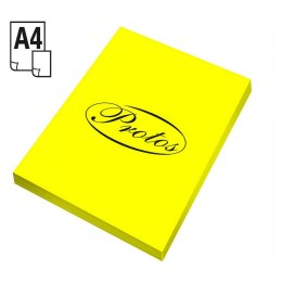 Protos Papier kolorowy fluo A4 żółty 75g Protos