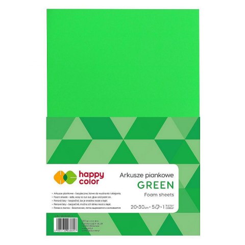 Happy Color Arkusz piankowy Happy Color kolor: zielony 5 ark. [mm:] 210x297 (HA 7130 2030-5)