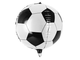 Partydeco Balon foliowy Partydeco piłka biało-czarna 40 cm (FB19)