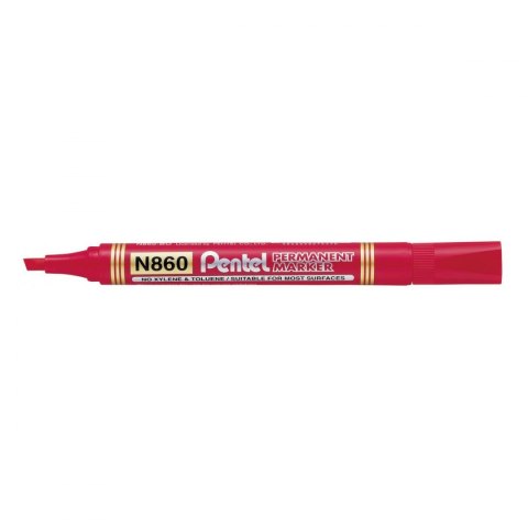 Pentel Marker permanentny Pentel, czerwony 1,2-4,5mm ścięta końcówka