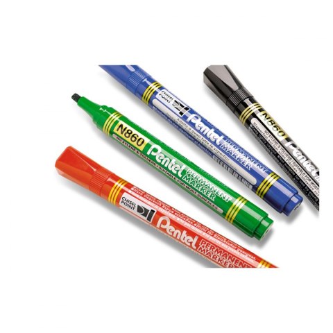 Pentel Marker permanentny Pentel, czerwony 1,2-4,5mm ścięta końcówka