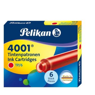 Pelikan Naboje krótkie Pelikan TP/6 czerwony 301192 czerwony (400142567)