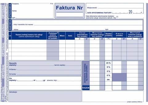 Michalczyk i Prokop Druk samokopiujący Michalczyk i Prokop Faktura VAT A5 80k. (103-3E)