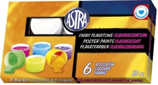 Astra Farby plakatowe Astra fluorescencyjne kolor: mix 10ml 6 kolor.