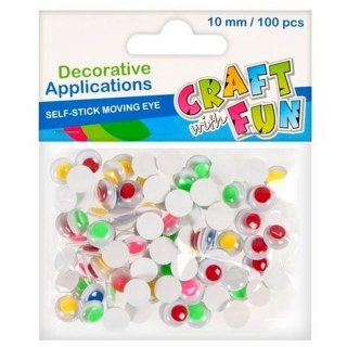 Craft Fun Oczka Craft Fun oczy samoprzylepne 10mm 10 szt (386921)