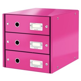 Leitz Pojemnik z szufladami Leitz Click & Store różowy 3 szuflad [mm:] 286x282x358 (60480023)