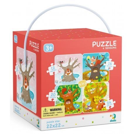 Dodo Puzzle Dodo 4 w 1 Pory roku 12-16-20-24 el. (DOP300125)