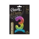 Godan Balon gumowy Godan Beauty&Charm cyfra stojąca tęczowa tęczowa 750mm 30cal (BC-AST3)