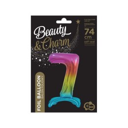 Godan Balon gumowy Godan Beauty&Charm cyfra stojąca tęczowa tęczowa 750mm 30cal (BC-AST7)