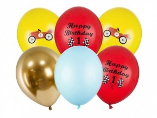 Partydeco Balon gumowy Partydeco Happy Birthday, mix mix 300mm (SB14P-300-000-6)