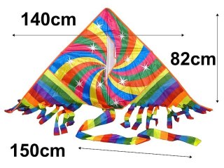 Adar Latawiec Adar tęczowy 140x82cm + ogon dł.150cm (495968)