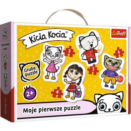 Trefl Puzzle Trefl Wesoła Kicia kocia rodzina 3, 4, 5, 6 el. (36088)