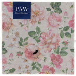 Paw Serwetki Paw Lunch Roses Glory (cream) mix bibuła [mm:] 330x330 (SDL127611)