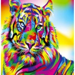 Norimpex Zestaw kreatywny Norimpex Diamentowa mozaika kolorowy tygrys 40x30cm (NO-1004885)