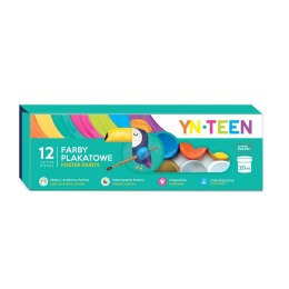 Yn-teen Farby plakatowe Yn-teen kolor: mix 20ml 12 kolor.