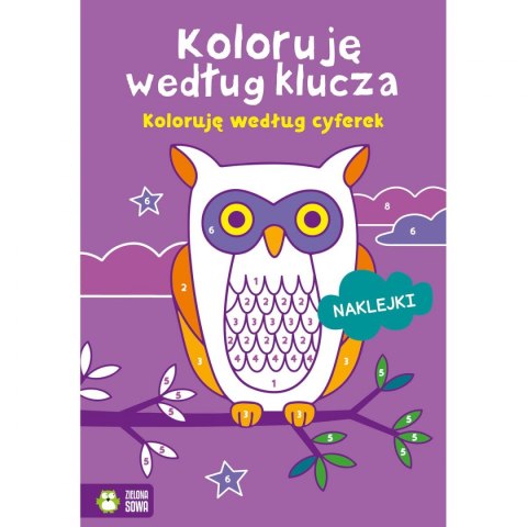 Zielona Sowa Książeczka edukacyjna Koloruję według klucza. Koloruję według cyferek Zielona Sowa