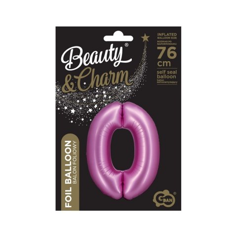 Godan Balon foliowy Godan Beauty&Charm Cyfra 0 satynowy róż 76cm (CH-BSR0) Godan Balon foliowy Godan Beauty&Charm Cyfra 0 satynowy róż 76cm (CH-BSR0)