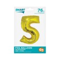 Godan Balon foliowy Godan Smart cyfra 5 złota 76cm (CH-SZL5)