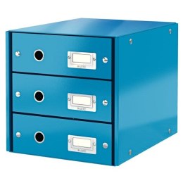 Leitz Pojemnik z szufladami Leitz Click & Store niebieski 3 szuflad [mm:] 286x282x358 (60480036)