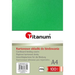 Titanum Karton do bindowania Titanum błyszczący - chromolux A4 zielony 250g