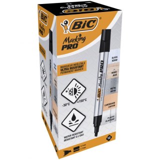 Bic Marker permanentny Bic Marking czarny 1,7-4,7mm ścięta końcówka (964802)