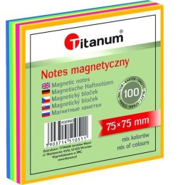 Titanum NOTES ELEKTROSTATYCZNY 75 X 75 MM 100 KARTECZEK MIX KOLORÓW