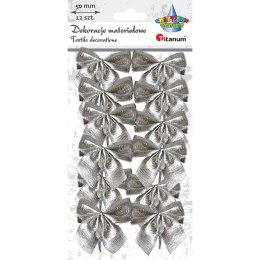 Titanum Ozdoba materiałowa Titanum Craft-Fun Series kokardy srebrne (19YH30-1)
