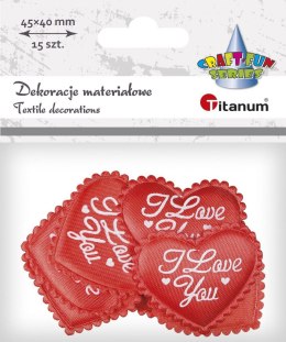 Titanum Ozdoba materiałowa Titanum Craft-Fun Series serca z napisem (MTCR-BY089)