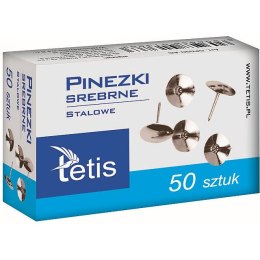 Tetis Pinezki Tetis kolor: srebrny 50 szt (GP090-AS)
