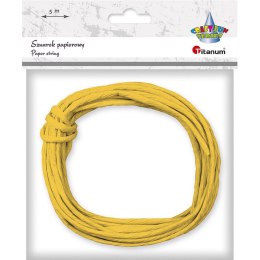 Titanum Sznurek Titanum Craft-Fun Series papierowy żółty 5m (G59)