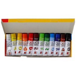 Spółdzielnia JEDNOŚĆ Farby plakatowe Spółdzielnia JEDNOŚĆ w tubach kolor: mix 30ml 12 kolor.