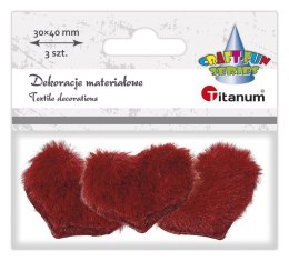 Titanum Ozdoba materiałowa Titanum Craft-Fun Series serca futerkowe (231006)