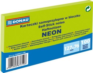 Donau Notes samoprzylepny Donau Neon zielony 100k [mm:] 127x76 (7588011-06)