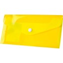 Tetis Teczka plastikowa na zatrzask koperta pp DL żółty 140 mic. [mm:] 110x220 Tetis (BT612-Y)