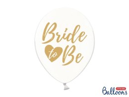 Partydeco Balon gumowy Partydeco 30cm, Bride to be, Crystal Clear biały 300mm (SB14C-205-099G-6)