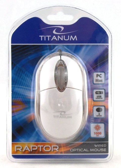 Titanum Mysz Titanum Raptor biały (TM102W)