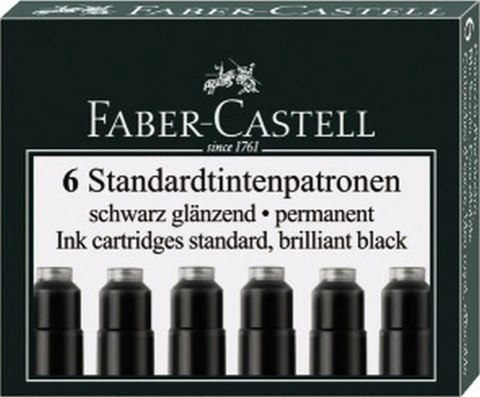 Faber Castell Naboje krótkie Faber Castell czarny (fc185507)