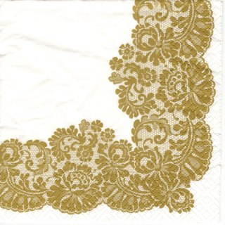 Paw Serwetki Paw Lacy frame gold mix bibuła [mm:] 330x330 (TL702609)