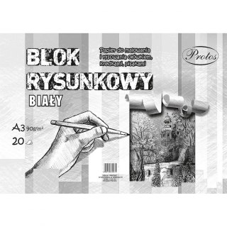 Protos Blok rysunkowy Protos A3 biały 90g 20k