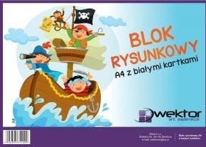 Wektor Blok rysunkowy Wektor A4 biały 80g 20k [mm:] 210x297