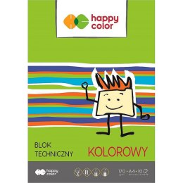 Happy Color Blok techniczny Happy Color A4 kolorowy 170g 10k (HA 3550 2030-09)