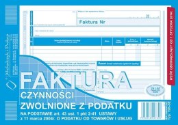 Michalczyk i Prokop Druk offsetowy Faktura czynności zwolnione z podatku A5 80k. Michalczyk i Prokop (198-3E)