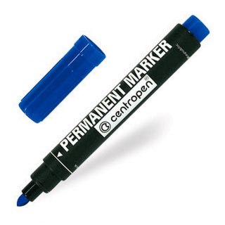 Centropen Marker permanentny Centropen, niebieski 2,5mm okrągła końcówka (8566)