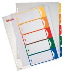 Esselte Przekładka numeryczna Esselte maxi A4 mix kolorów 5k 1-5 (100211)