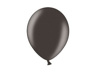 Partydeco Balon gumowy Partydeco metalizowany 100 szt czarny 12cal