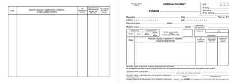 Stolgraf Druk offsetowy Stolgraf Historia choroby Poradni 1/2 A3 100k. (Z3)