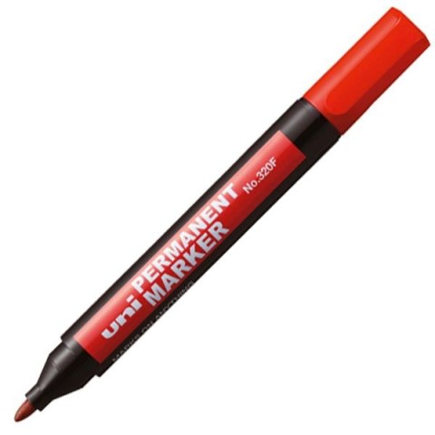 Uni Marker permanentny Uni, czerwony 1,0-4,5mm ścięta końcówka (NO-380B)