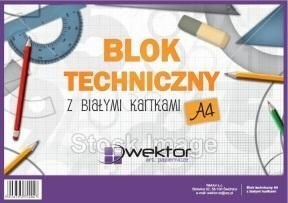 Wektor Blok techniczny Wektor A4 biały 160g 10k [mm:] 210x297